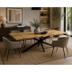Space - a table made of oak with a live edge and epoxy resin for home and business