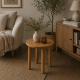 Oak coffee table with wooden legs Oskar