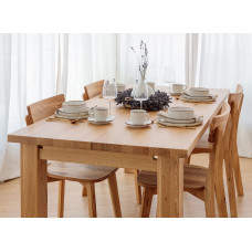 Ess-, Küchen- und Wohnzimmer-Klapptisch aus Eichenholz mit tragenden Holzbeinen Family