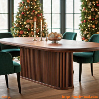 Ein eleganter Esstisch aus massiver Eiche für Wohnzimmer oder Küche, auf Bestellung! Nr. 2