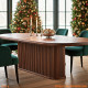 An elegant dining table made of solid oak for the living room or kitchen, to order! No. 2