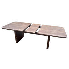 Klappbarer (schiebbarer) ovaler Designertisch aus massiver Eiche Denzo