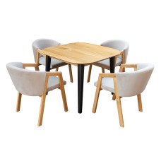 Стіл Frankfurt із натурального дуба — компактний і стильний для кухні, вітальні, кав’ярні та робочого простору 