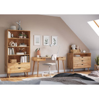 Harvard desk - Scandinavian-style oak desk for home, office and study