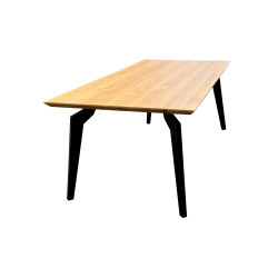 Luksardo - Eichentisch im Loft-Stil mit kombinierten Stützen für Küche und Wohnzimmer