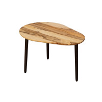 Oak coffee table with wooden legs Modern