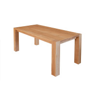 Modern elegant table made of solid oak on Shester pass-through supports