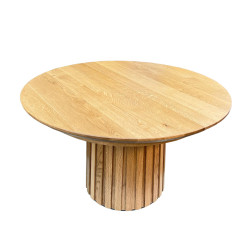Transform – Designer Klapptisch aus massiver Eiche, rund (oval) für Küche und Wohnzimmer