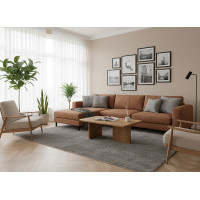 Couchtisch aus massiver Eiche im Bockstil – modern, langlebig, Designerstück